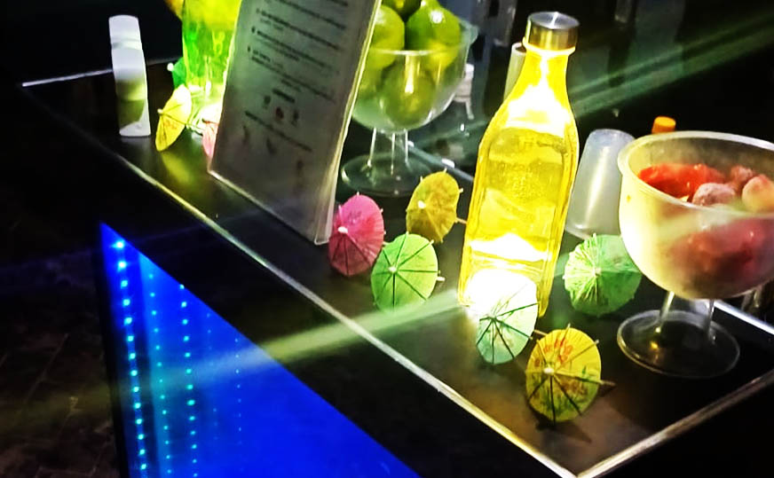 Balcão de bebidas para evento empresarial