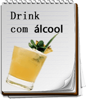Copo de drink especial com álcool