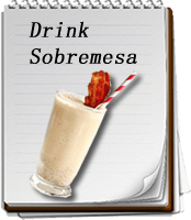 Drink doce estilo sobremesa no copo