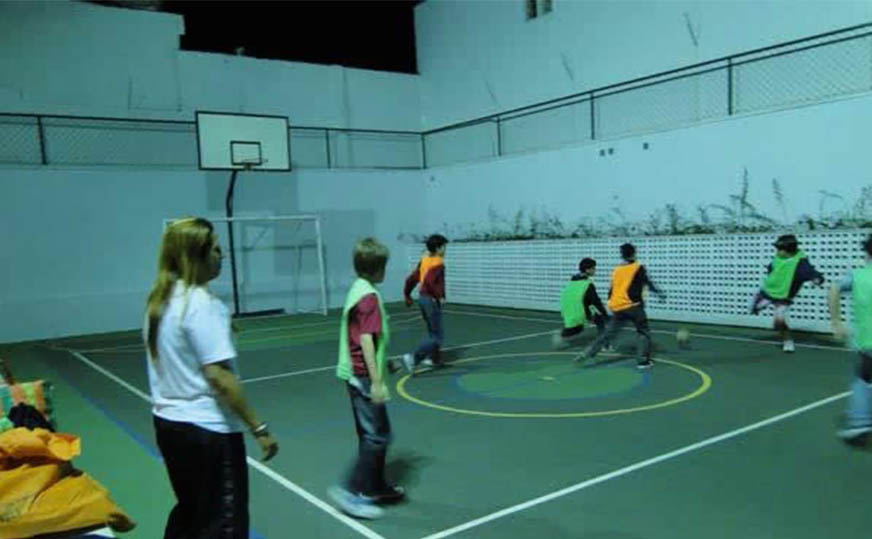 Atividades esportivas em festa Infantil